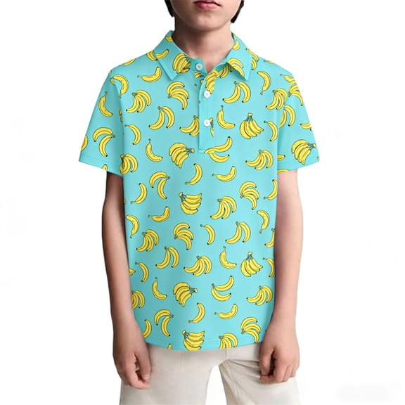MuXiKeJi Clothes Polo Shirts for Boys Size 7 Button Down Letter Print Short Sleeve Pocket Shirts Comfortable Pullover Tops T Shirts for Boys And Girls