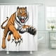 thumbnail image 1 of Cortina de ducha ABPHQTO Gato de tigre saltando 165x180 cm, 1 of 2