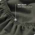 thumbnail image 4 of Bare Home 100% Cotton Flannel Fitted Sheet - Deep Pocket - Twin, Gray, 4 of 5