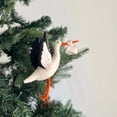 thumbnail image 2 of Stork Ornament Welcoming Newborn, Handmade Felt Hanging Decoration for Christmas Nursery Wall Hooks or Tree Display, Symbolic Gift for Baby Showers Parents Family Blessings, 2 of 4
