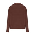 thumbnail image 5 of DPTALR Women's Fashion Casual Solid Color Long Sleeve Sweater Jacket,Brown,Size M, 5 of 8