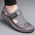 thumbnail image 2 of XUNKUSGA Mens Sandals Lightweight Comfortable Mesh Closed Toe Beach Sandal with Adjustable Straps Summer Hollow Out Breathable Hiking Sandals for Outdoor,Gray, 2 of 8