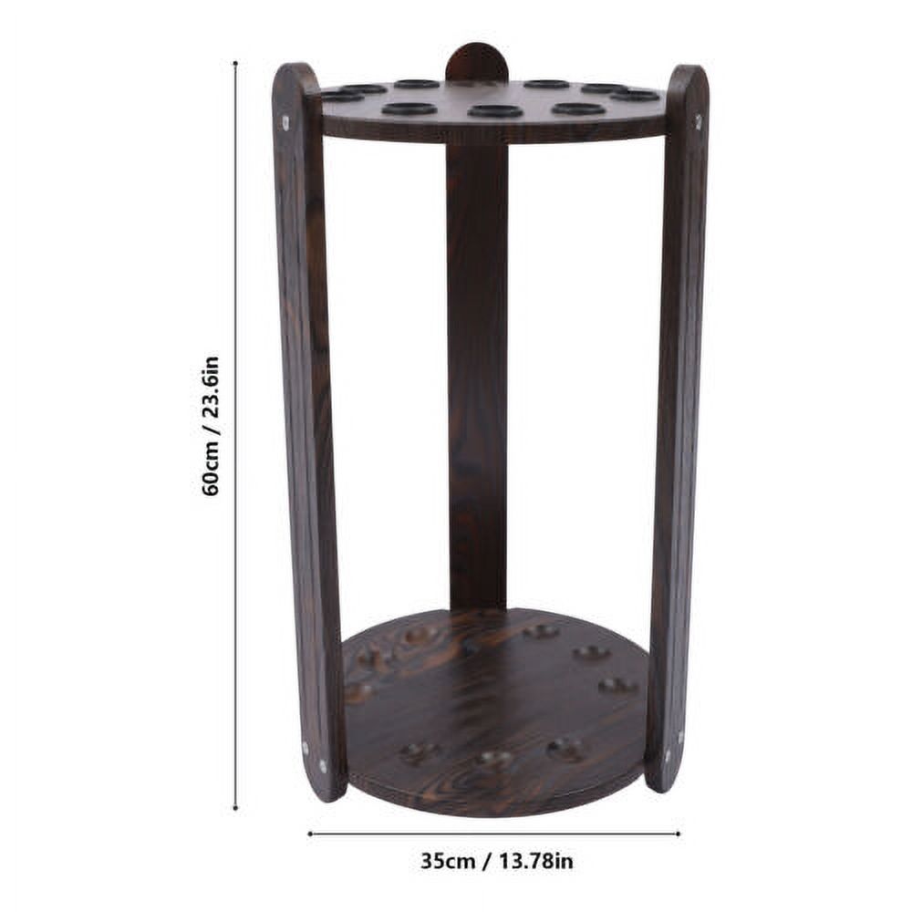 Floor Stand Billiard Cue Holder 9Hold Pool Cue Stick Rack Holder Table Wooden