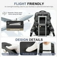 thumbnail image 4 of SYCNB Large Travel Backpack for Men Women, Mochila de Viaje Carry on Backpack Flight Approved Luggage Laptop Backpack, Personal Item Travel Backpack Waterproof Morral de Viaje Suitcase Daypack Black, 4 of 7
