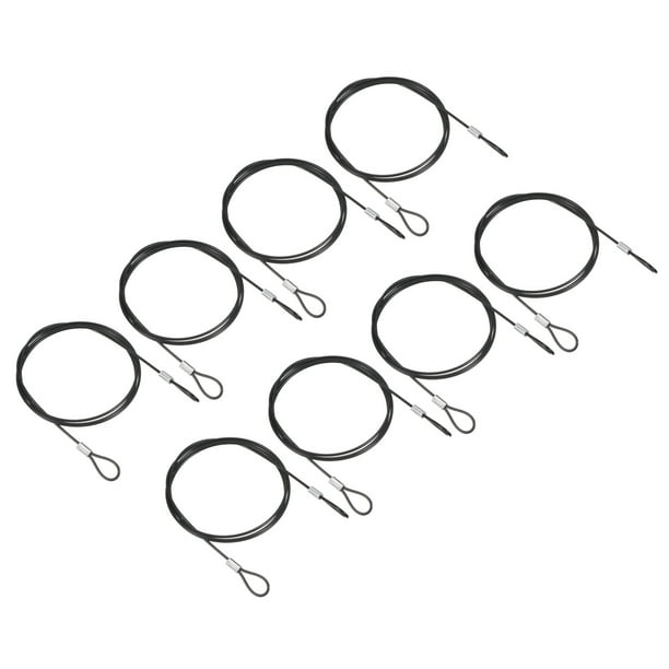 Cable de seguridad Uxcell con cerradura de acero inoxidable y doble lazo para iluminación de escenario y candado de equipaje de 3.3 pies