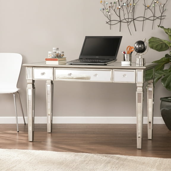 SEI Wedlyn Mirrored Writing Desk