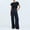Dark Blue, variant on SNKSDGM Women's Plus Pants for Women Jeans Stretchy Womens Dress Pants Plus Size Tall Women's Casual Pants Pure Women's High Waisted Wide Leg Pants Casual Loose Pants