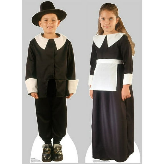 Advanced Graphics 133 Pilgrim Boy and Pilgrim Girl Life-Sized Cardboard Stand-Up Set