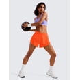 thumbnail image 3 of CRZ YOGA Mid Waisted Dolphin Athletic Shorts for Women 4 Inches with Liner, 3 of 5