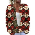 thumbnail image 2 of Uootdi Christmas Sweater for Women Cute Gift Xmas Button Down cardigan Sweater for Women Fall Winter Knitted Outerwear Coat, 2 of 5