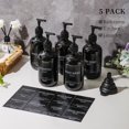 thumbnail image 2 of Juego de botellas de ducha Mithrgrous Black, 500 ml, recargables (paquete de 5), 2 of 7