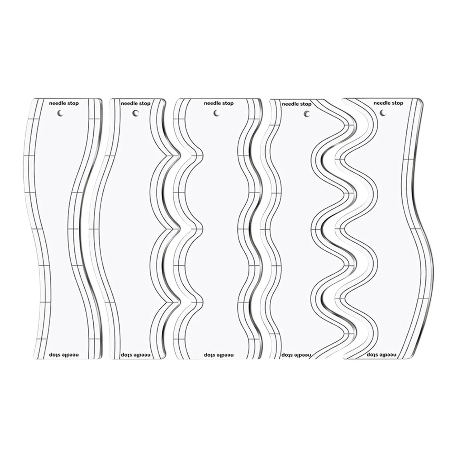 Yunhgft 5 Pieces Quilting Rulers Household DIY Sewing Tools Clear Sewing Accessories for