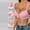 c01Pink, variant on Women's Underwire Push Up Bikini Top Solid Color Backless Bras 2026 Large Bust Bathing Suit Tops Orange S