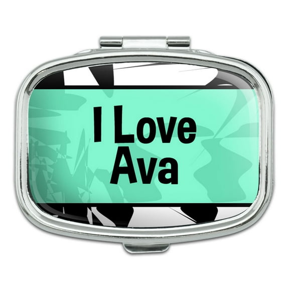 I Love Heart Name - Ava - Rectangle Pill Box