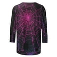 thumbnail image 4 of XFYSSS Fashion Ladies' Casual Halloween Printed Round Neck 3/4 Sleeve T-Shirt Loose Top Long Sleeve Round-Neck Blouses & Shirts, 4 of 5