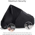 thumbnail image 4 of Funda para moto XYZCTEM, impermeable, negra, XXXL, para todo tipo de clima, 4 of 5