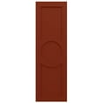 thumbnail image 5 of Ekena Millwork 18"W x 41"H True Fit PVC Center Circle Arts & Crafts Fixed Mount Shutters, Pepper Red (Per Pair - Hardware Not Included), 5 of 9