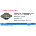 thumbnail image 2 of Radiator Cap - Compatible with 2006 - 2013, 2015 IS250 2.5L V6 2007 2008 2009 2010 2011 2012, 2 of 2