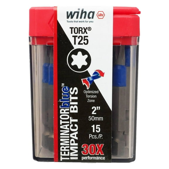 Wiha Terminatorblue Impact Bit Torx T25 2In 15Pk