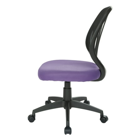 Office Star Products - Ventilated 5-Pointed Star Mesh Fabric Task Chair - Purple