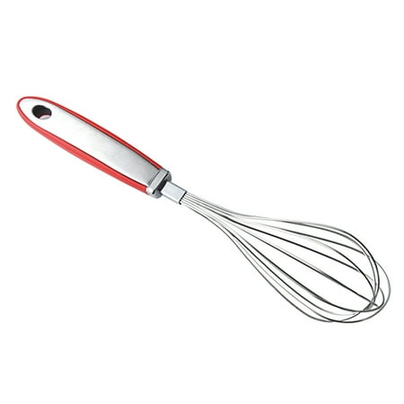 

wendunide kitchen gadgets Non-slip Rubber Stirrer Steel Stainless Handle Beater 12 Inch Manual Kitchenï¼Dining Bar Multicolor