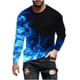 thumbnail image 2 of Qingpeng Graphic Tshirts Shirts for Men Long Sleeve Crewneck Shirt Casual Pullover Clothes, 2 of 3