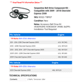 thumbnail image 2 of Serpentine Belt Drive Component Kit - Compatible with 2009 - 2018 Chevy Express 2500 2010 2011 2012 2013 2014 2015 2016 2017, 2 of 2