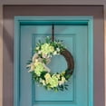 thumbnail image 4 of Front Door Wreath Decorative Artificial Flower for Window Hanging Decor, 4 of 9
