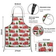 thumbnail image 7 of Red Christmas Car Pattern Apron-Garden Aprons for Women with Pockets-Cotton Linen Waterproof Kitchen Cooking Gardening Aprons Adjustable for Kitchen,Cooking,BBQ and Salon 33"x27", 7 of 7