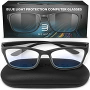 Stylish Blue Light Blocking Glasses for Women or Men - Ease Computer and Digital Eye Strain, Dry Eyes, Headaches and Blurry Vision - Instantly Blocks Glare from Computers and Phone Screens w/Case