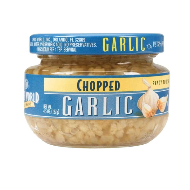 Spice World Chopped Garlic, 4.5 oz