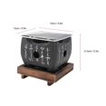 thumbnail image 4 of Multifunctional Charcoal Stove Fast Heating Japanese Style Mini Portable BBQ Grill for Family Grilling Large Square 15 x 15 x 13.5 cm, 4 of 4