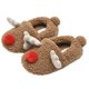 thumbnail image 1 of KAKOWELY 1 par de pantuflas navideñas de alce, pantuflas cálidas para el hogar, pantuflas flexibles, 1 of 4