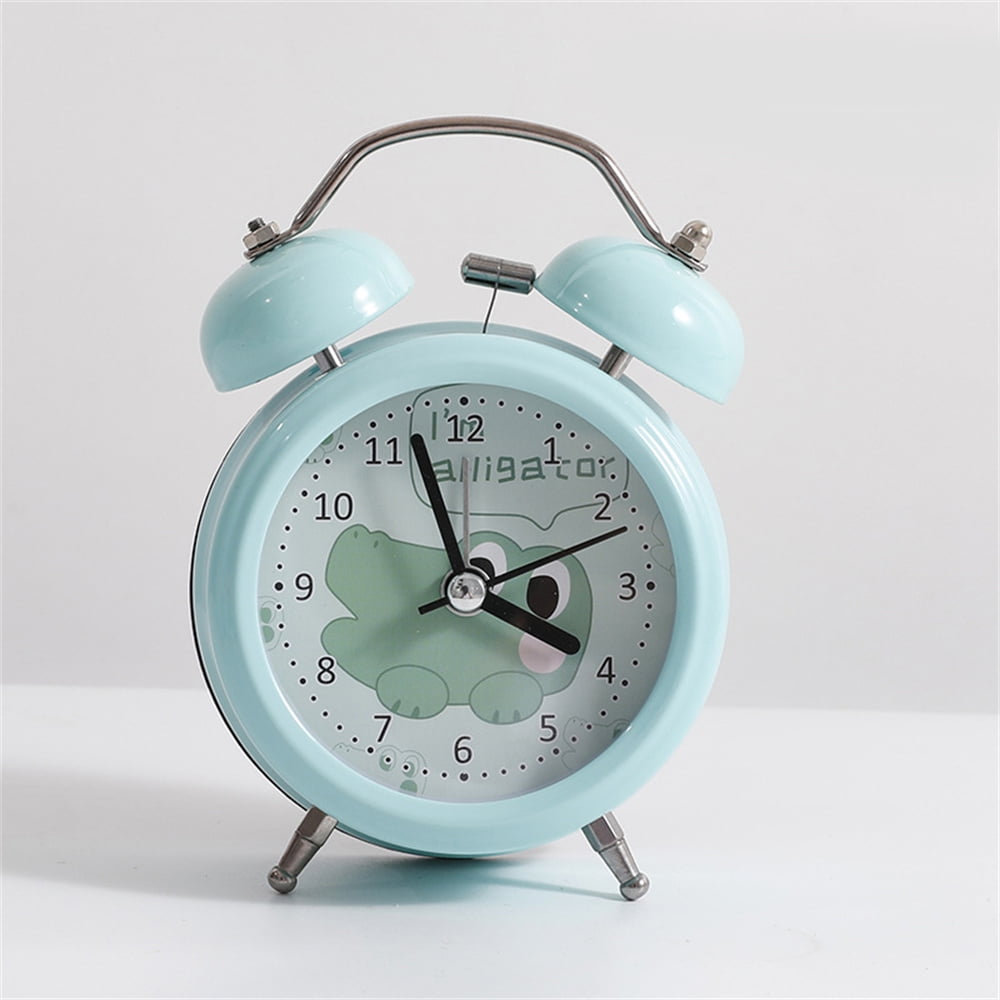 Cartoon Mini Metal Alarm Clock Creative Desktop Digital Clock for Home -  