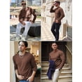 thumbnail image 3 of COOFANDY Long Sleeve Shirts for Men Thermal Underwear Slimming Crewneck Sweater Base Layers Knitted Pullover Fall Outfits, 3 of 6