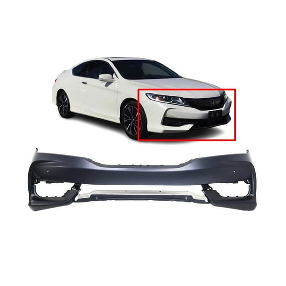 DCP Front Bumper Cover for 2016-2017 Honda Accord EX LX-S Touring w/parking