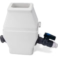 thumbnail image 1 of GHSDFBB Rain Barrel Diverter, RainWater Collection System Fits for 2x3 or 3x4 Inch Downspout Diverter Colander, Upgrade Rain Barrel Diverter Kit with Filtration and PVC Spigot, White, 1 of 7