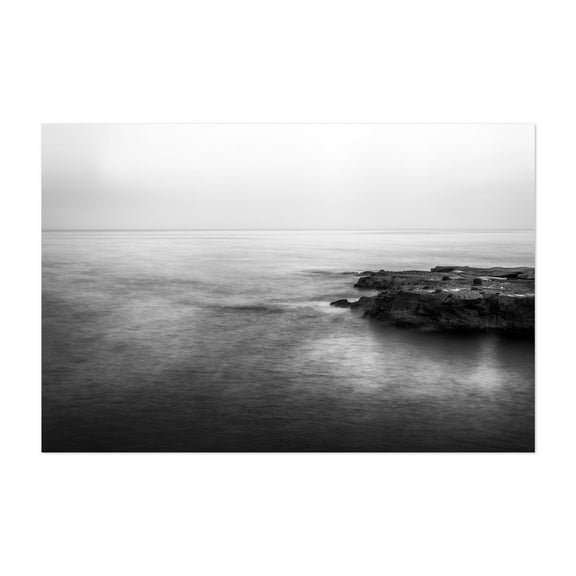 Black and White Coastal Beauty - San Diego California Photography Unframed Wall Art Print 5 x 7 inches