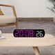 thumbnail image 3 of Reloj digital de escritorio, moderno reloj despertador digital para oficina, niños y adultos. rosa roja, 3 of 7