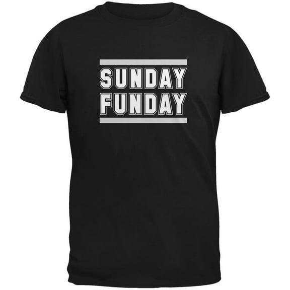 Sunday Funday Oakland Black Adult T-Shirt - Small