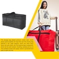 thumbnail image 4 of Naiovety Bolsa de almacenamiento de equipaje reutilizable con asa de cremallera, contenedor móvil, impermeable, tela Oxford, gran capacidad, Almacenamiento y organización del hogar Negro, 4 of 6