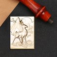 thumbnail image 1 of Cabeza De Sello Cabeza de sello de sellado de estilo chino de ciervo, cobre cuadrado para regalo de decoración artesanal, 1 of 6