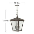 thumbnail image 4 of Hinkley Lighting 1428-Ll Trellis 4 Light 16" Wide Outdoor Pendant - Bronze, 4 of 7