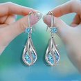 thumbnail image 4 of Earrings Packs for Women Studs and Hoops Fashion Earrings Stainless Steel Round Earrings Women Creative Earrings Diamond Dangling Crystal Earrings for, 4 of 4