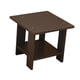 thumbnail image 1 of Mesa auxiliar de madera de doble capa, moderna, versátil y para pasillos de estilo rústico. Marrón oscuro, 1 of 9