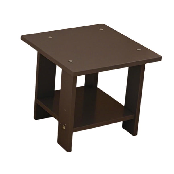 Mesa auxiliar de madera de doble capa, moderna, versátil y para pasillos de estilo rústico. Marrón oscuro