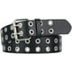 thumbnail image 1 of Cinturones de cuero con ojales para mujer, cinturón negro para mujeres y hombres con agujeros con tachuelas Xemadio HMHZ546-5, 1 of 5