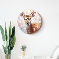 thumbnail image 4 of 14 Inch Wall Clock Battery Operated Silent Clock Decorative for Office, Kitchen, Outdoor, Living Room，Watercolor Painting Cherry Blossom Tree of Life Deer Bright Color Art, 4 of 4