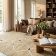 thumbnail image 6 of SIXHOME 9x12 Rugs for Living Room Washable Area Rug Non Slip Vintage Boho Geometric Tribal Farmhouse Carpet Low Pile Indoor Rug linen Beige, 6 of 8
