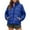 Blue, variant on Women's Lightweight Full Zip Coats Long Sleeve Quilted Oversized Packable Short Padded Puffer Jackets with Pockets (M, Beige)